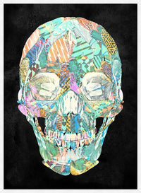 Geometric Pastel Pattern Skull Print