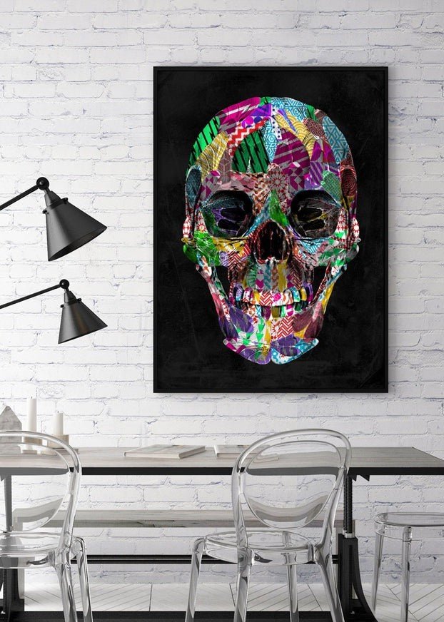 Geometric Pattern Skull Print