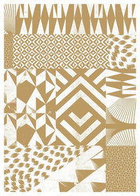 Geometric Segments Gold Print