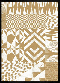 Geometric Segments Gold Print