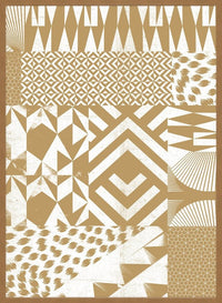 Geometric Segments Gold Print