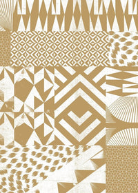 Geometric Segments Gold Print