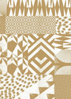 Geometric Segments Gold Print