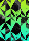 Geometric Triangles Green Print