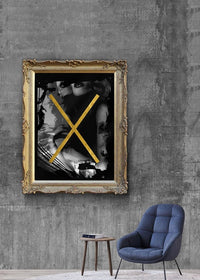 Girl In Window Gold Print