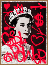 Girl Power Queen Elizabeth Spraypaint Print-InkAndDrop