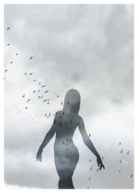 Girl With Birds Print