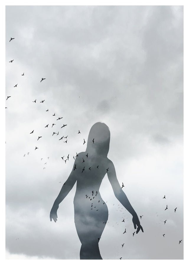 Girl With Birds Print