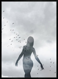 Girl With Birds Print