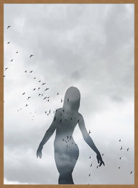 Girl With Birds Print