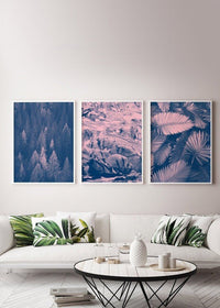 Glacier Pink and Blue Print