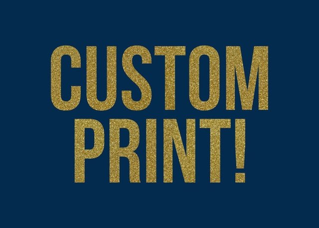 Gold Glitter Personalised Text Print