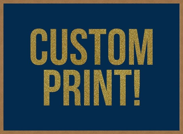 Gold Glitter Personalised Text Print