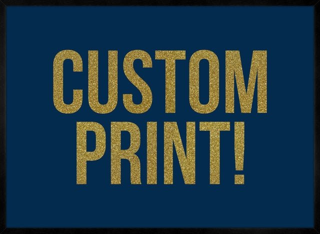 Gold Glitter Personalised Text Print