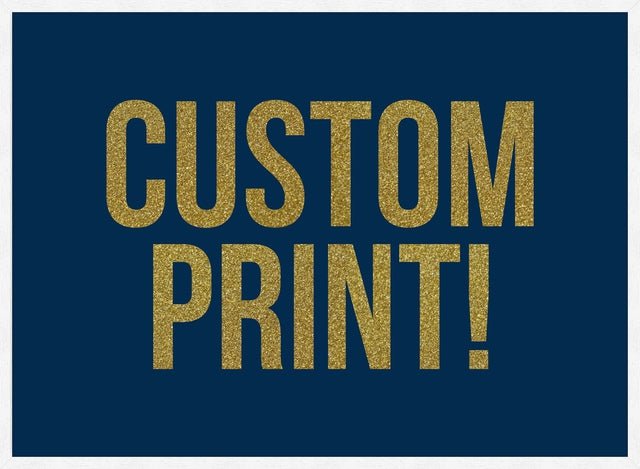 Gold Glitter Personalised Text Print