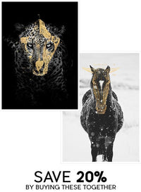 Gold Horse & Leopard Print Bundle
