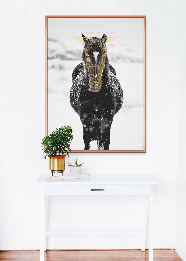 Gold Horse Print