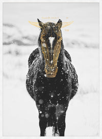 Gold Horse Print