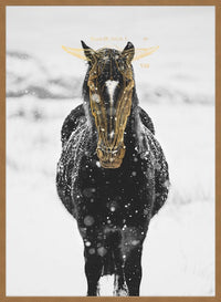 Gold Horse Print