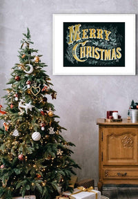 Gold Lettering Christmas Print