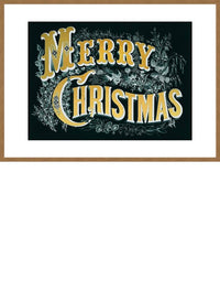 Gold Lettering Christmas Print