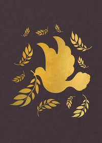 Gold Peace Dove Christmas Print