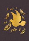 Gold Peace Dove Christmas Print