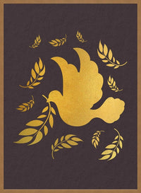 Gold Peace Dove Christmas Print