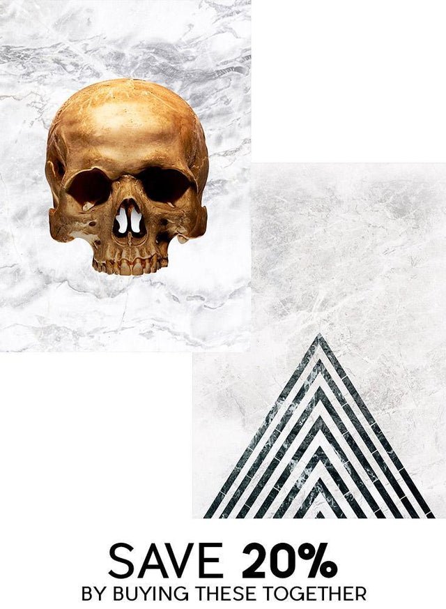 Gold Skull & Marble Point Print Bundle
