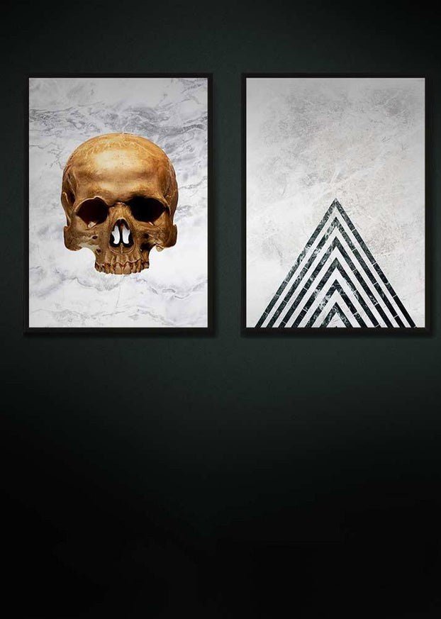 Gold Skull & Marble Point Print Bundle