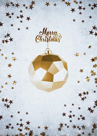 Golden Bauble Merry Christmas Print