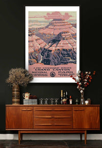 Grand Canyon National Park Vintage Travel Tourism Poster Print