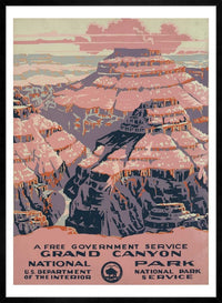 Grand Canyon National Park Vintage Travel Tourism Poster Print