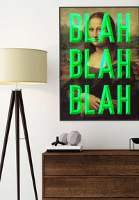 Green Moaning Mona Blah Blah Blah Print