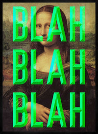 Green Moaning Mona Blah Blah Blah Print