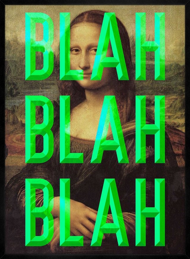 Green Moaning Mona Blah Blah Blah Print