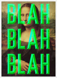 Green Moaning Mona Blah Blah Blah Print