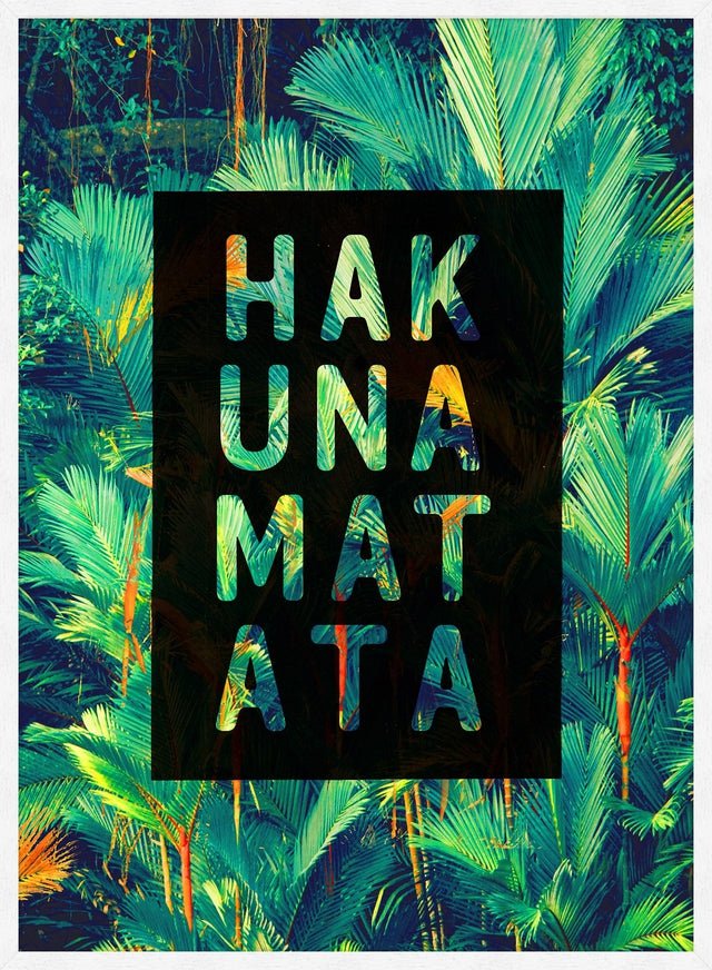 Hakuna Matata Quote Tropical Print