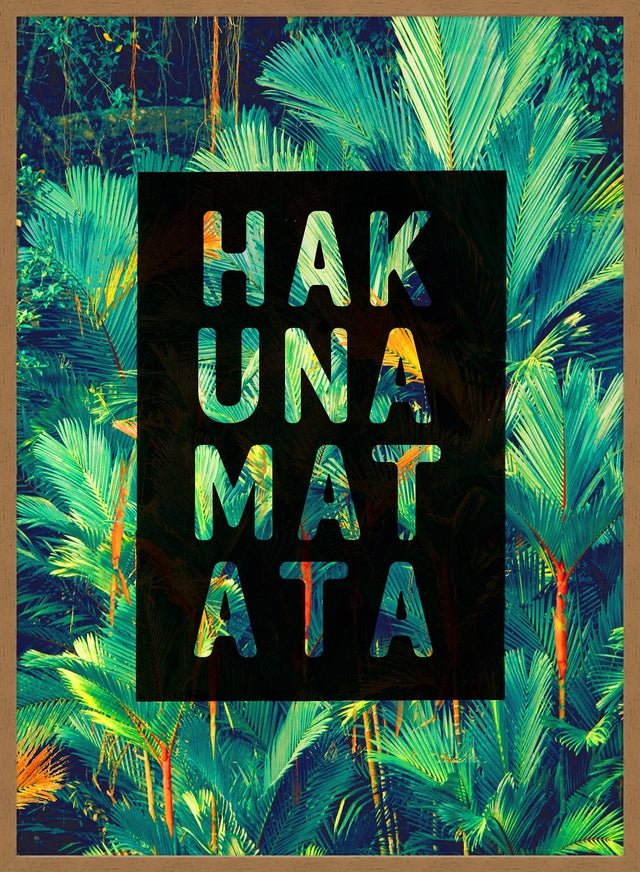 Hakuna Matata Quote Tropical Print