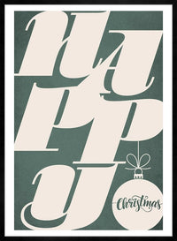 Happy Typography Christmas Print