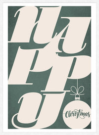 Happy Typography Christmas Print