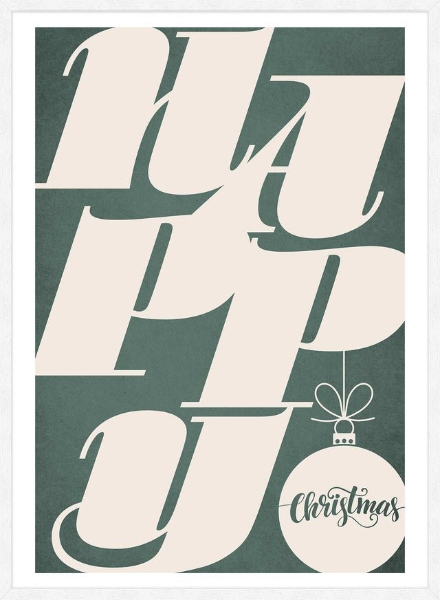 Happy Typography Christmas Print