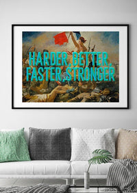 Harder Better Typography Print