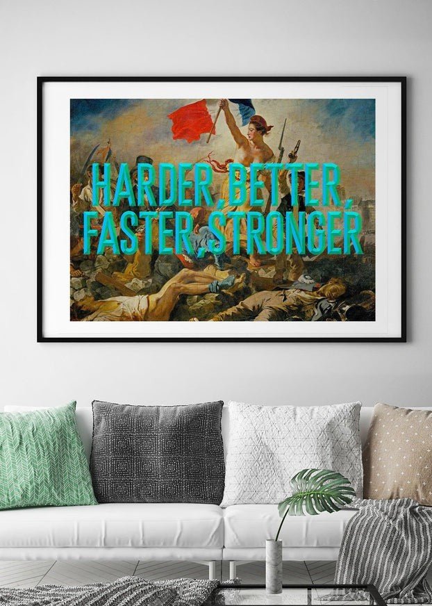 Harder Better Typography Print