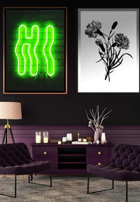 Hi Green Neon Art Print