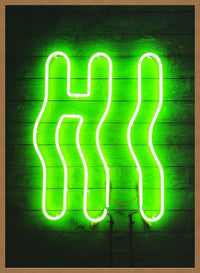 Hi Green Neon Art Print