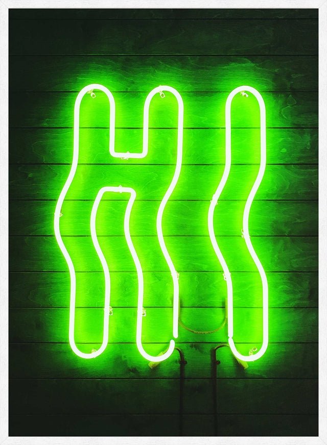 Hi Green Neon Art Print