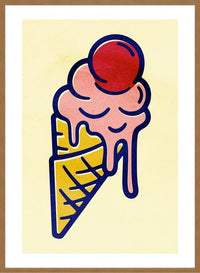 Ice Cream Illustration Print