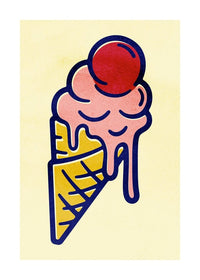 Ice Cream Illustration Print