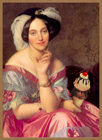 Ice Cream Lady Altered Art Print